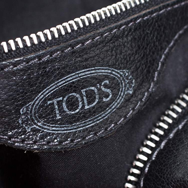 Pre Owned Tod's Black Leather Pocket Hobo