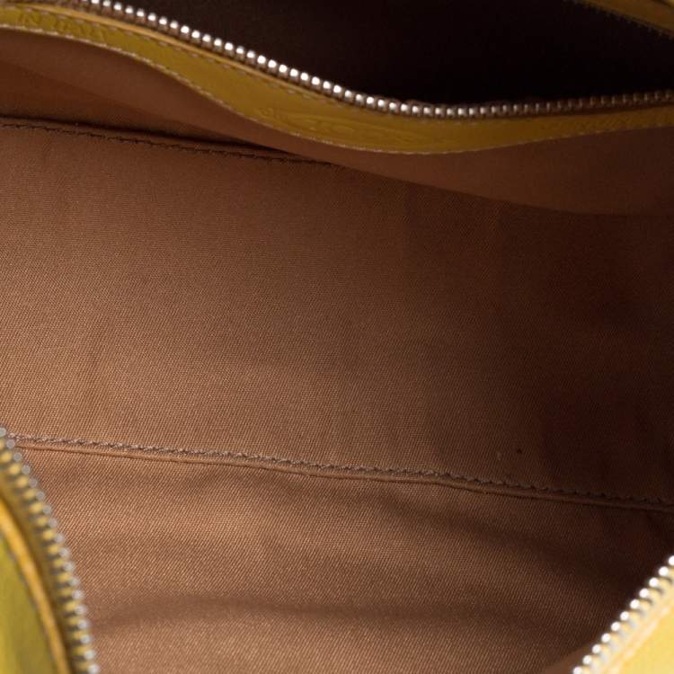 Pre Owned Tod's Yellow Leather Zip Hobo