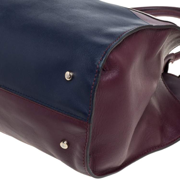 Pre Owned Tod's Tricolor Leather Cape Tote