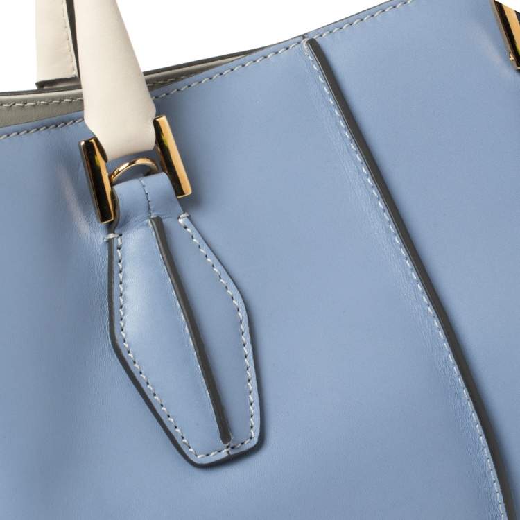 Pre Owned Tod's Tri Color Leather Small D-Cube Tote