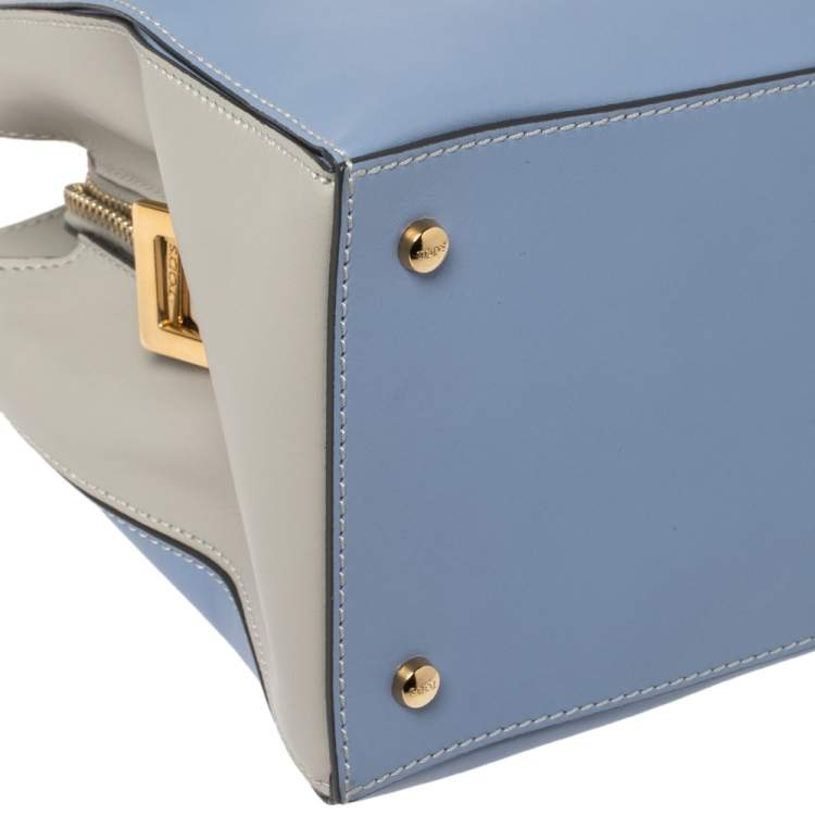 Pre Owned Tod's Tri Color Leather Small D-Cube Tote