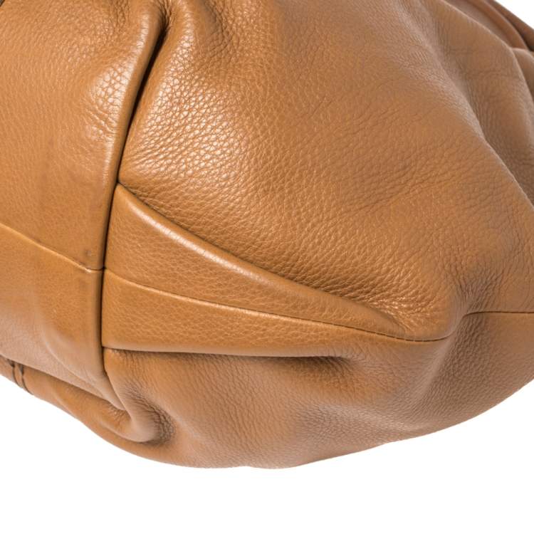 Pre Owned Tod's Tan Leather Ivy Sacca Media Hobo