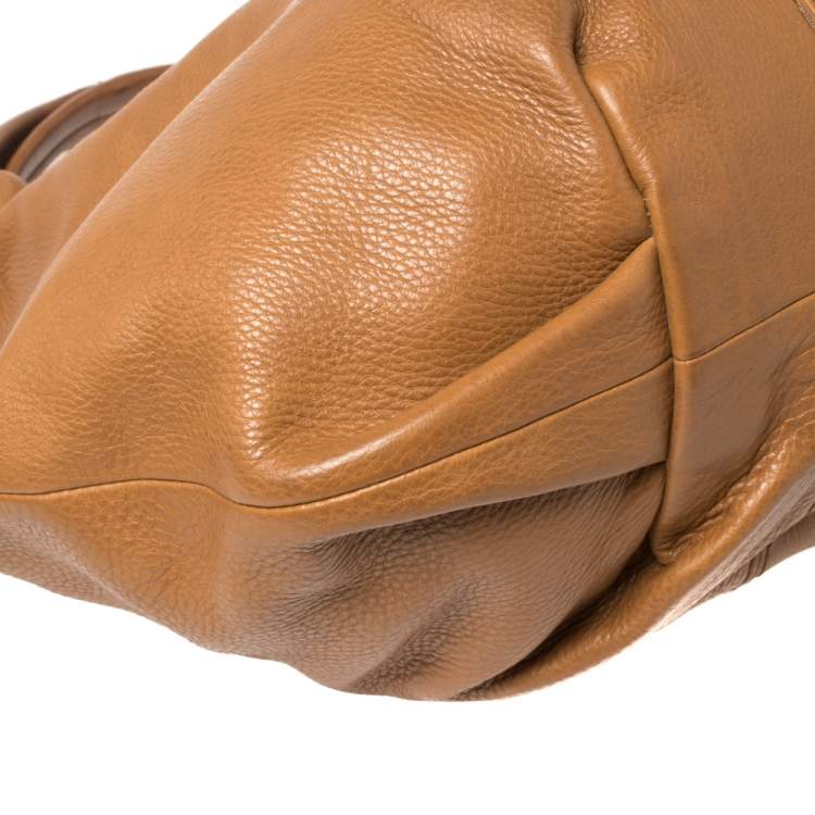 Pre Owned Tod's Tan Leather Ivy Sacca Media Hobo