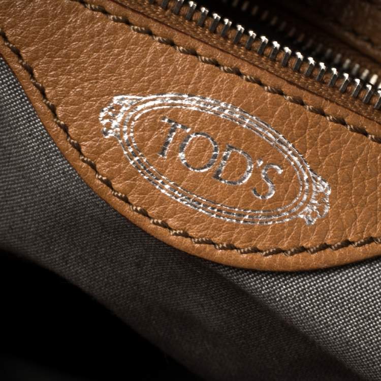 Pre Owned Tod's Tan Leather Ivy Sacca Media Hobo