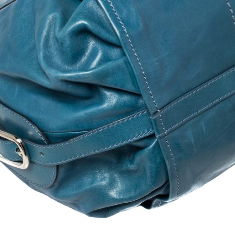 Pre Owned Tod's Blue Leather G-Line Easy Sacca Tote