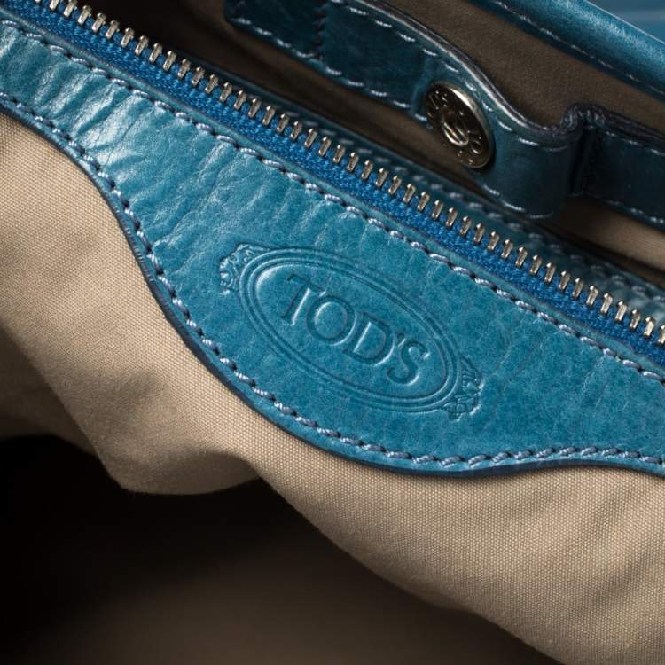 Pre Owned Tod's Blue Leather G-Line Easy Sacca Tote