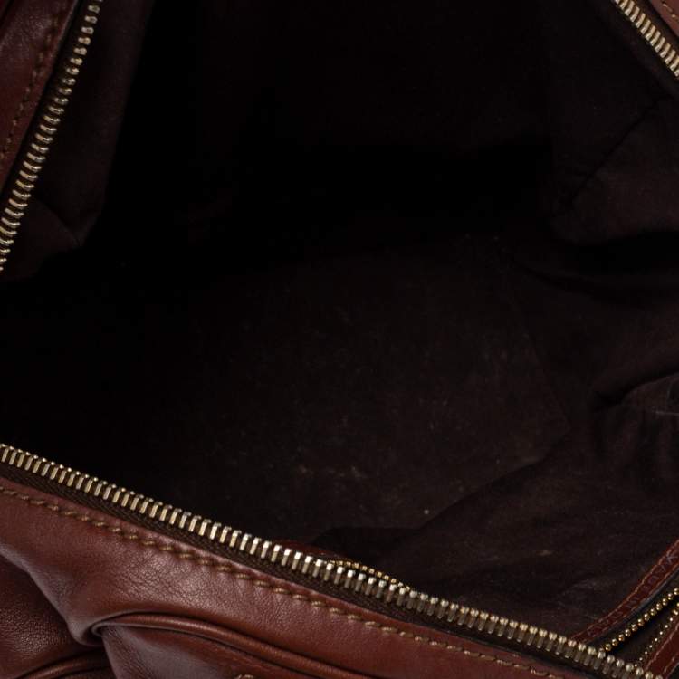 Pre Owned Tod's Brown Leather Multiple Pocket Satchel