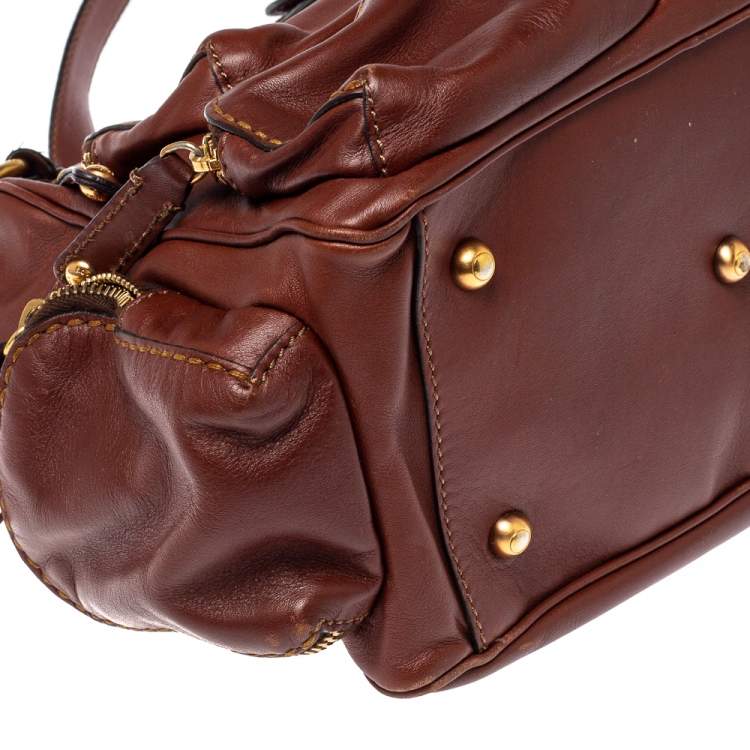 Pre Owned Tod's Brown Leather Multiple Pocket Satchel
