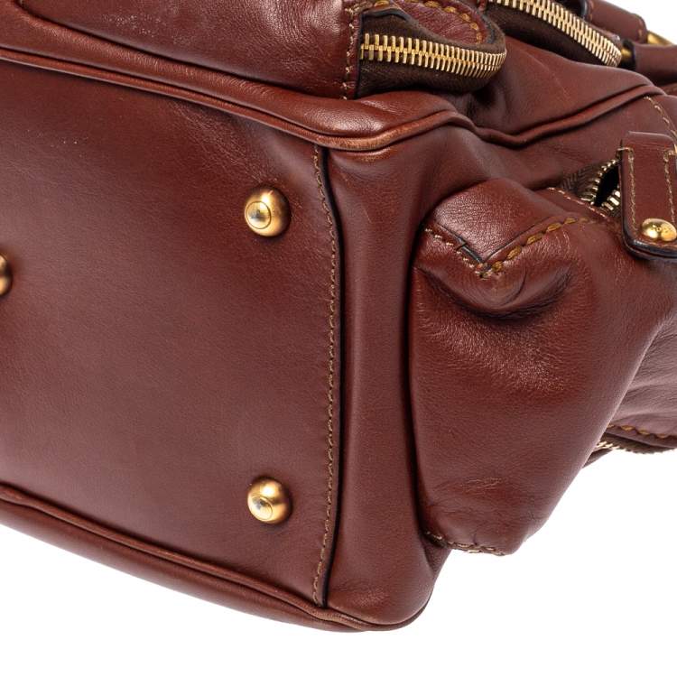 Pre Owned Tod's Brown Leather Multiple Pocket Satchel