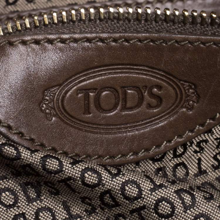 Pre Owned Tod's Dark Brown Leather Flap Shoulder Bag