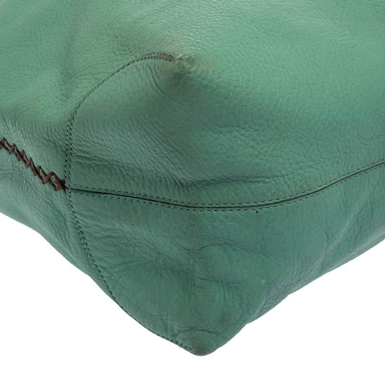 Pre Owned Tod's Mint Green Leather Hobo