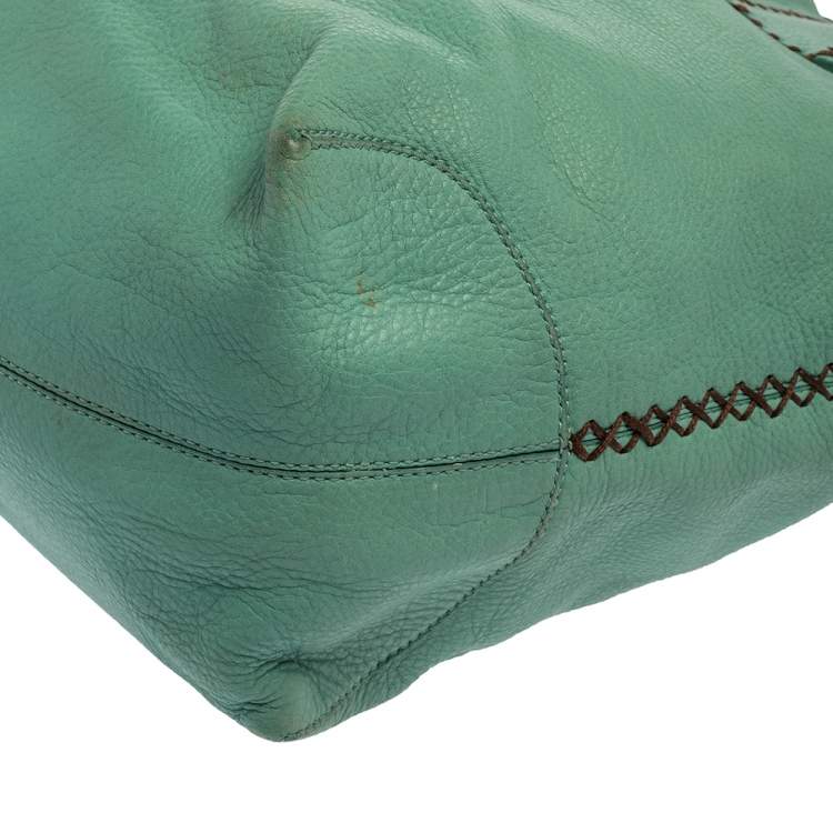Pre Owned Tod's Mint Green Leather Hobo