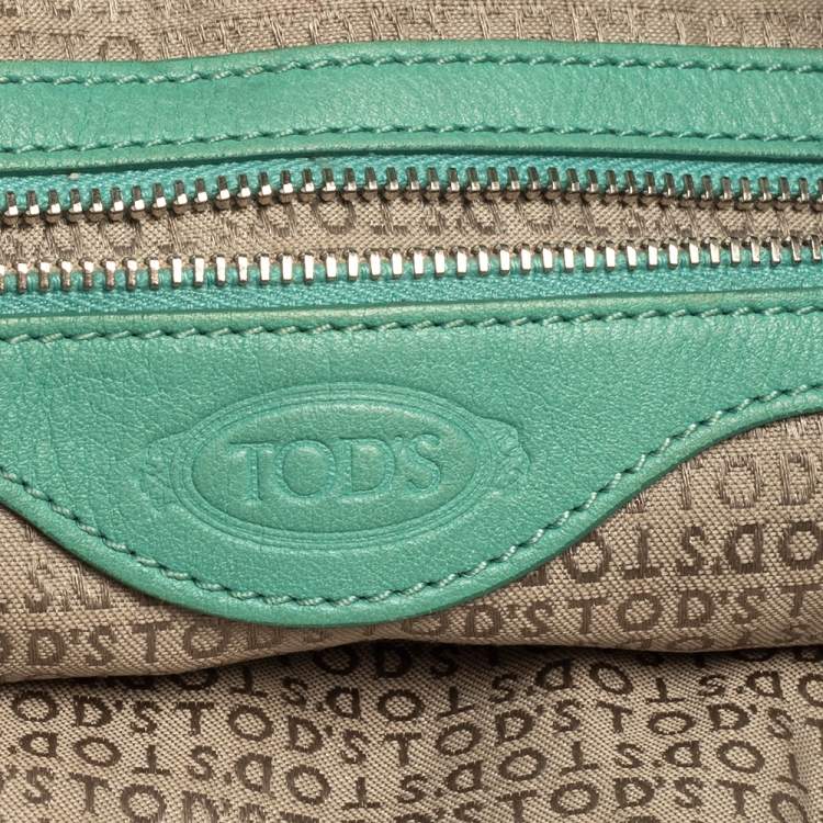 Pre Owned Tod's Mint Green Leather Hobo