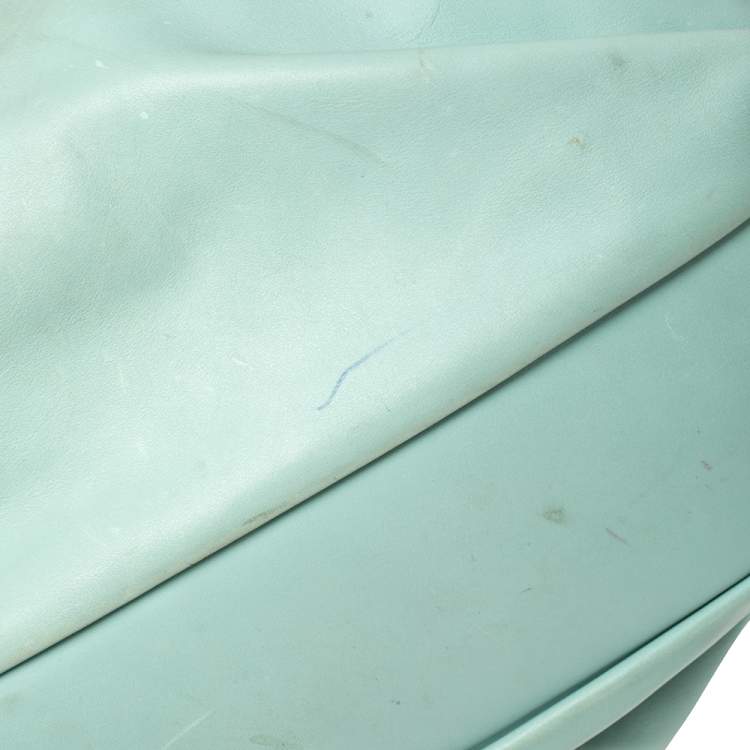 Pre Owned Tod's Green Pleated Leather Tote