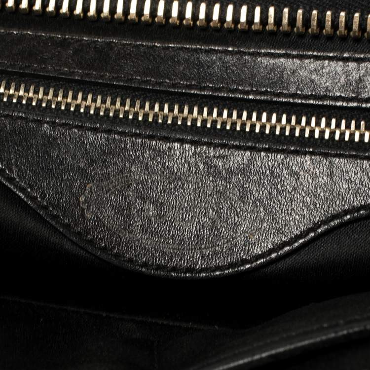 Pre Owned Tod's Black Leather Sella Fringe Satchel