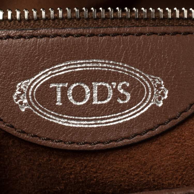 Pre Owned Tod's Multicolour Leather Mini  Gommino Studded Bowling Bag