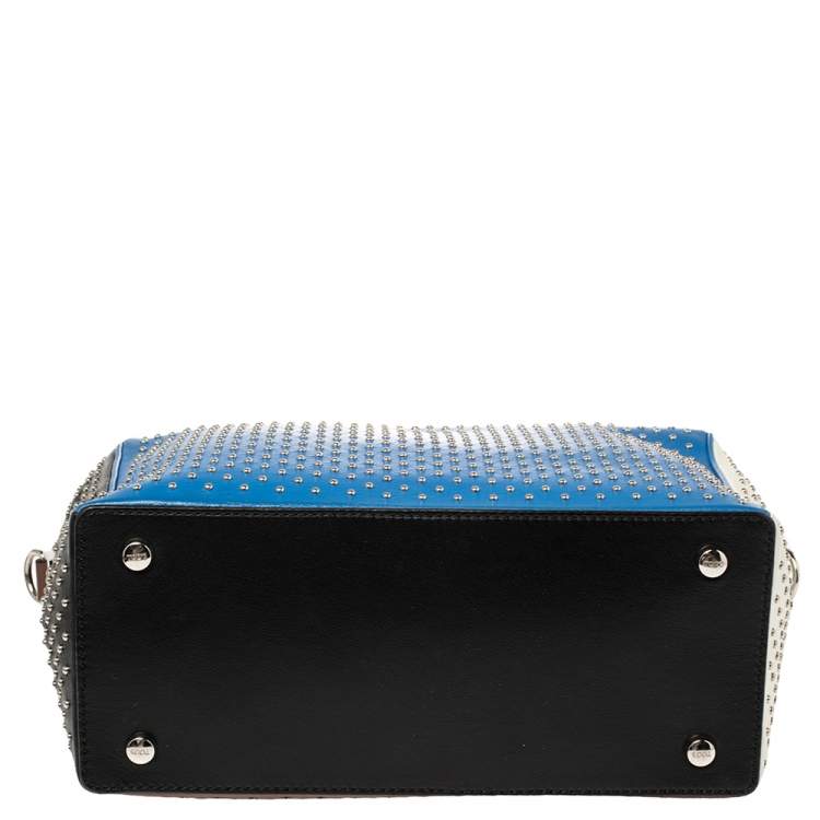 Pre Owned Tod's Multicolour Leather Mini  Gommino Studded Bowling Bag
