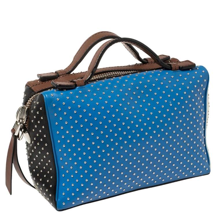 Pre Owned Tod's Multicolour Leather Mini  Gommino Studded Bowling Bag