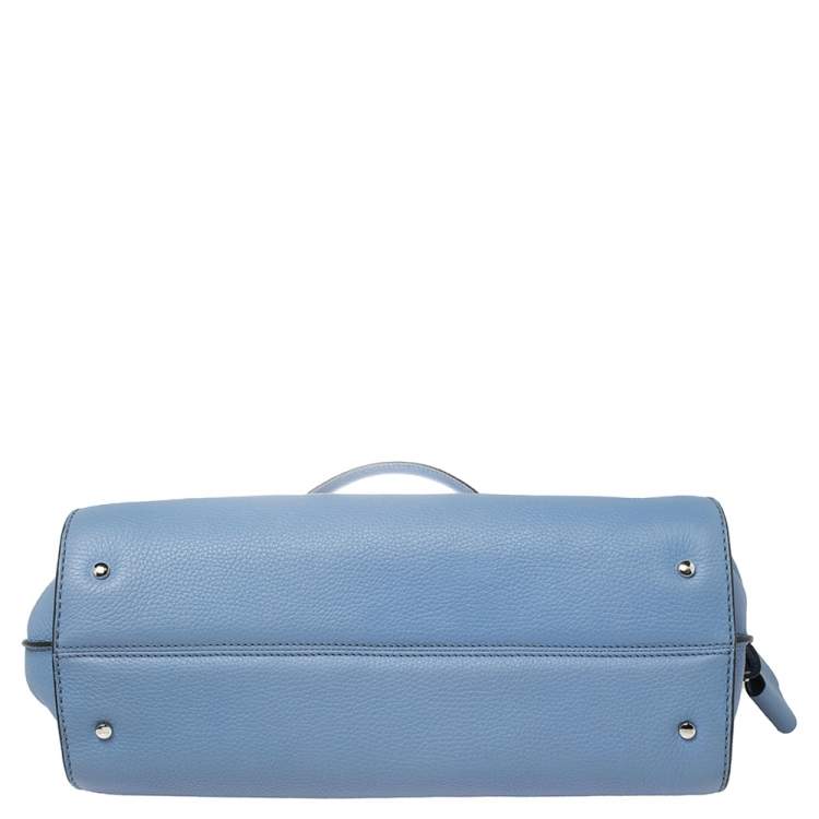 Pre Owned Tod's Blue Grain Leather Tote