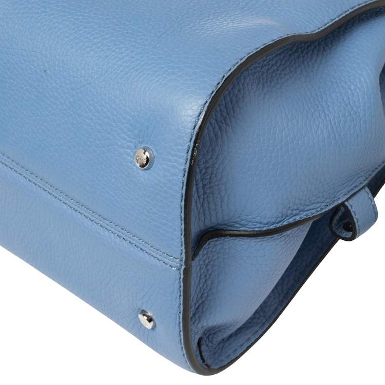 Pre Owned Tod's Blue Grain Leather Tote