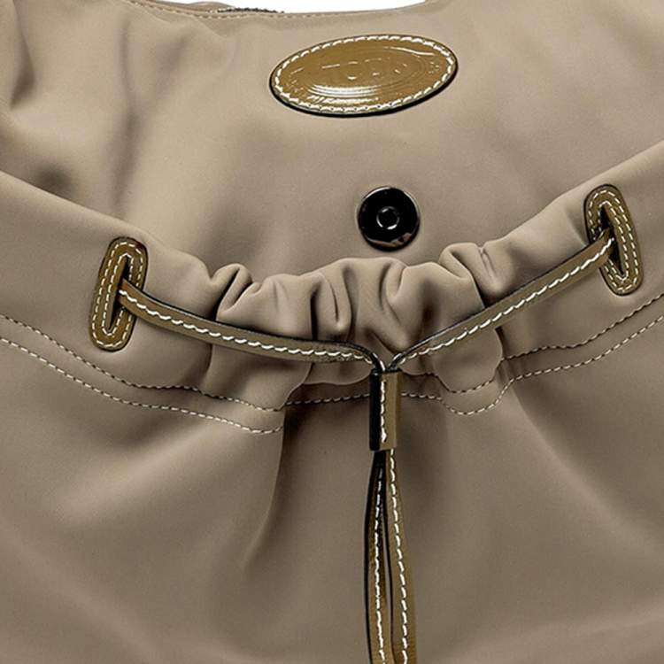 Pre Owned Tod's Grey Neoprene Fabric Hobo