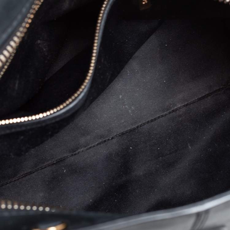 Pre Owned Tod's Black Nubuck and Leather Zip Satchel