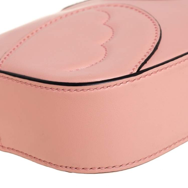 Pre Owned Tod's Pink Leather Flamingo Camera Crossbody Bag