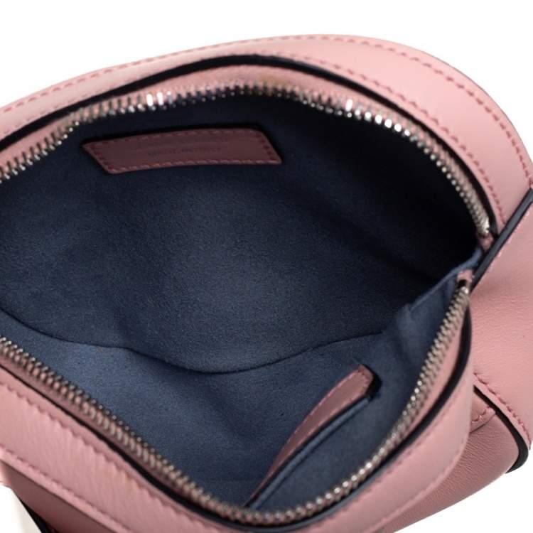 Pre Owned Tod's Pink Leather Flamingo Camera Crossbody Bag