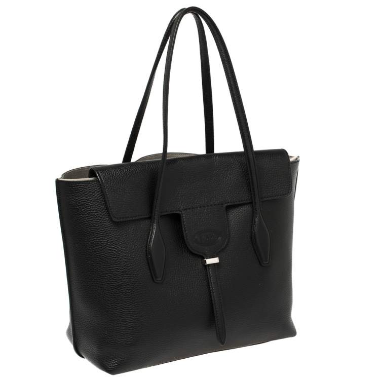 Pre Owned Tod's Black Leather Medium Joy Tote
