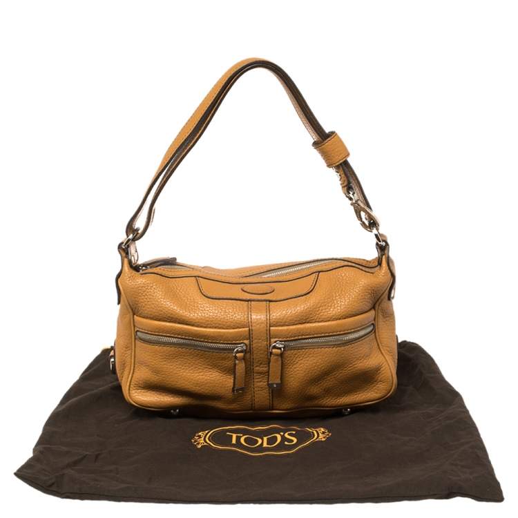 مملوكة مسبقًا Tod's Tan Leather Miky Satchel