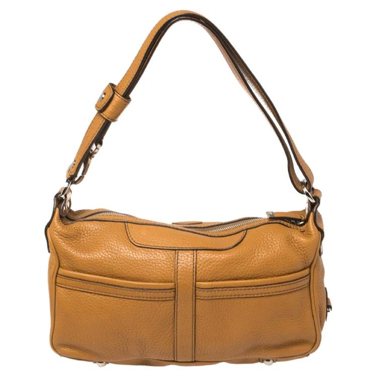 مملوكة مسبقًا Tod's Tan Leather Miky Satchel