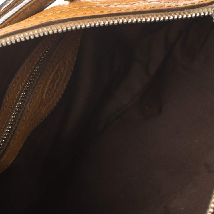 مملوكة مسبقًا Tod's Tan Leather Miky Satchel