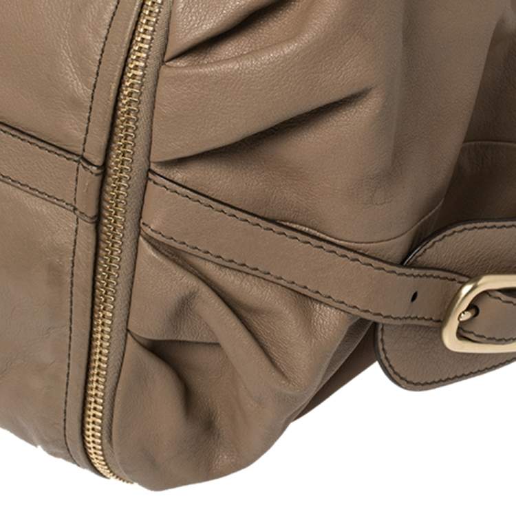 Pre Owned Tod's Light Brown Leather G-Line Easy Sacca Tote