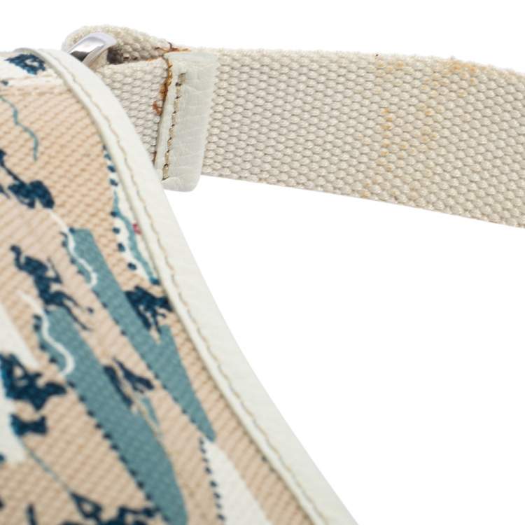 Pre Owned Tod's Multicolor Water Ski Printed Canvas Shoulder Bag