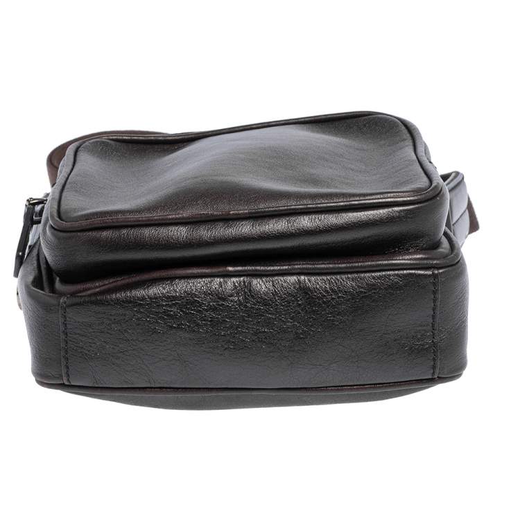 Pre Owned Tod's Brown Leather Front Pocket Messenger Bag