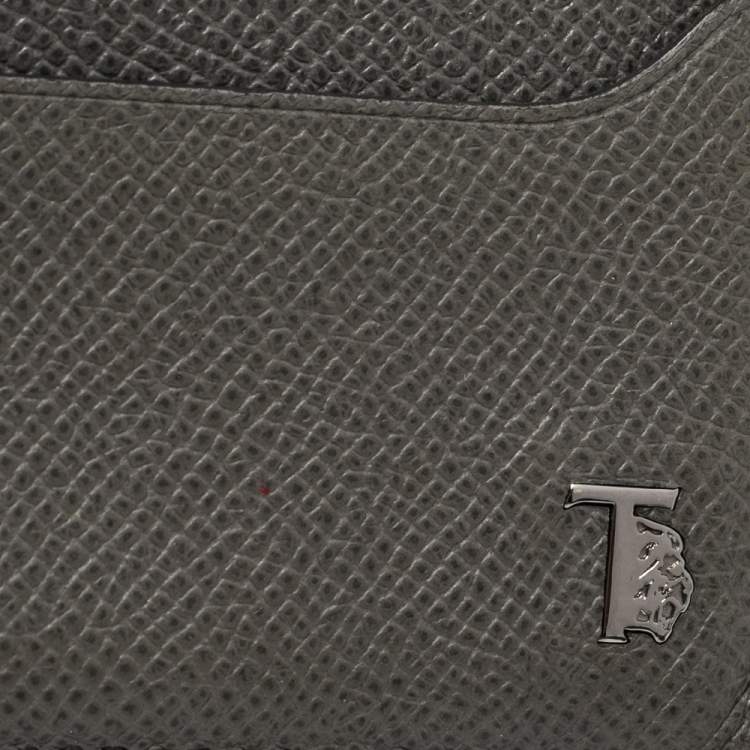 Pre Owned Tod's Grey Leather Card Holder