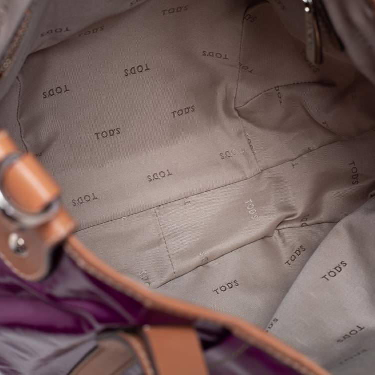 Pre Owned Tod's Magenta Coated Fabric Gummy Bag
