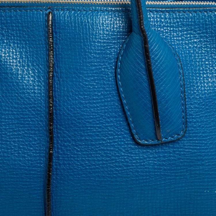 مملوكة مسبقًا Tod's Blue Leather D Styling Shopper Tote