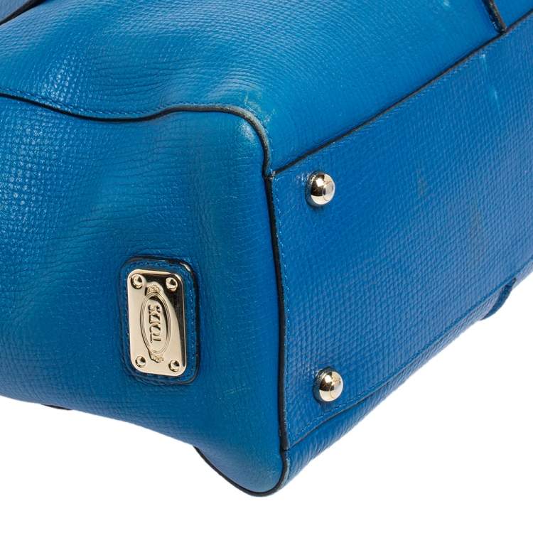 مملوكة مسبقًا Tod's Blue Leather D Styling Shopper Tote