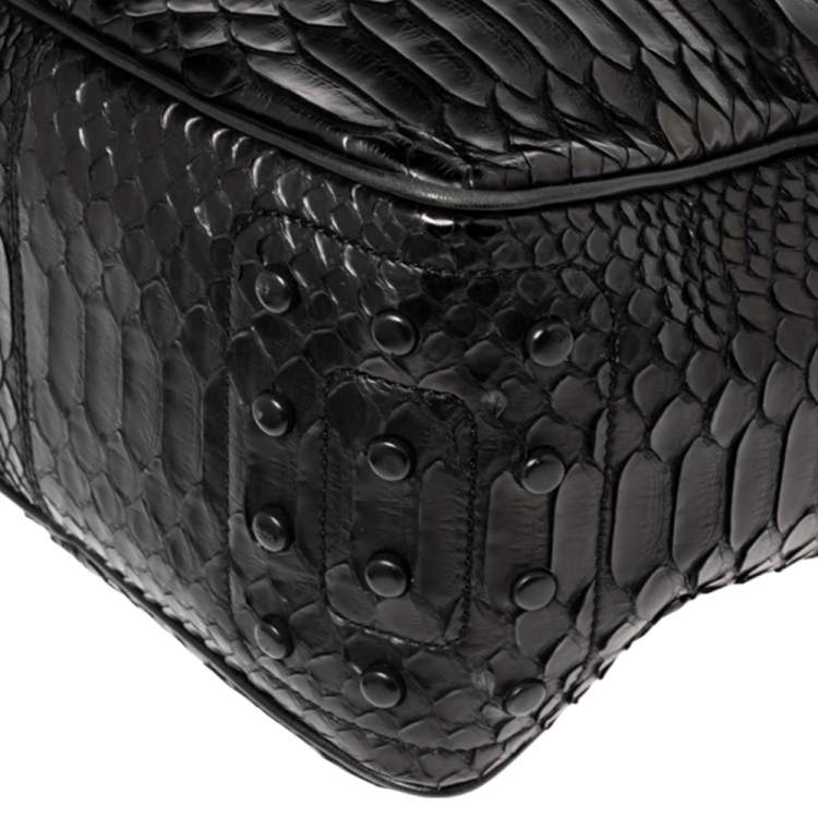 Pre Owned Tod's Black Python Hobo 