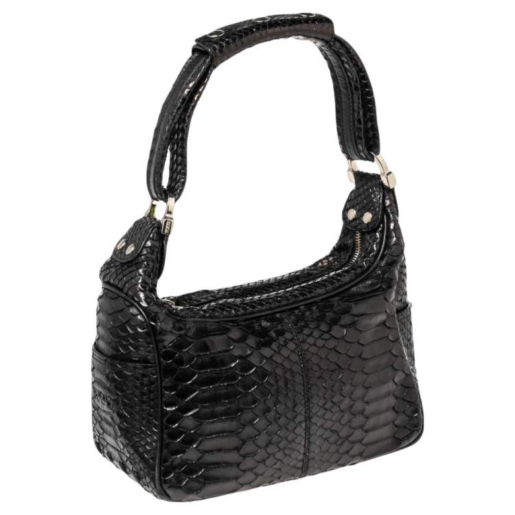 Pre Owned Tod's Black Python Hobo 