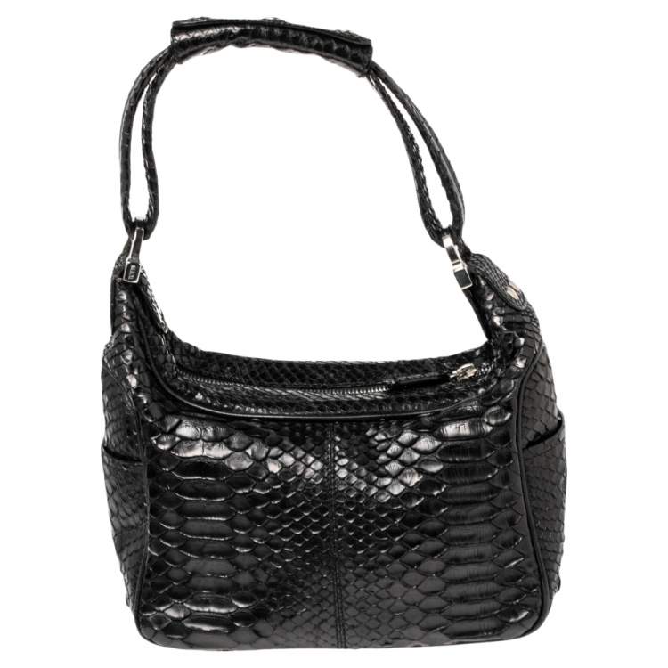 Pre Owned Tod's Black Python Hobo 