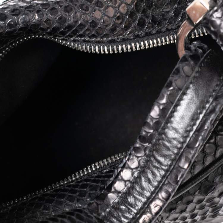 Pre Owned Tod's Black Python Hobo 