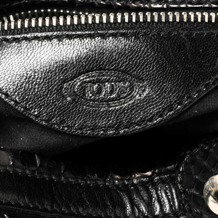 Pre Owned Tod's Black Python Hobo 