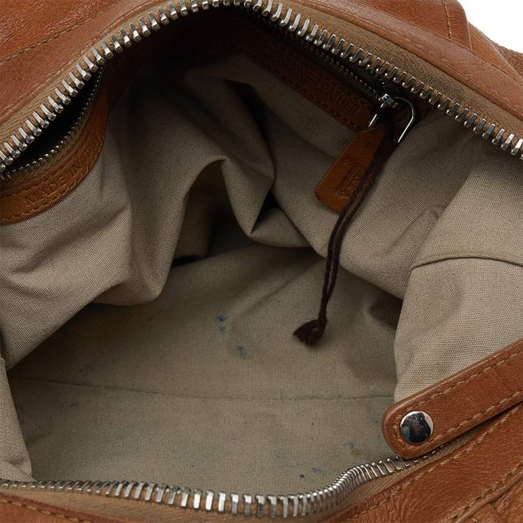 Pre Owned Tod's Brown Leather Zip Hobo