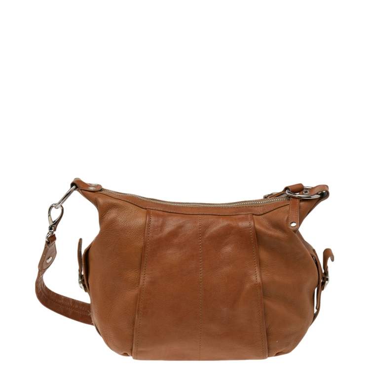 Pre Owned Tod's Brown Leather Zip Hobo