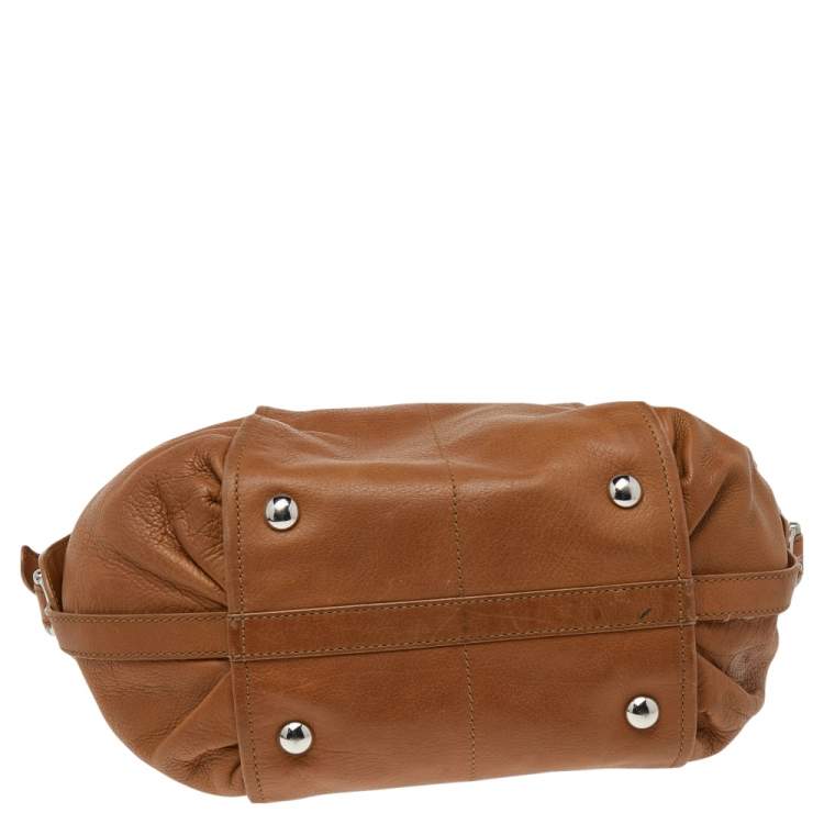 Pre Owned Tod's Brown Leather Zip Hobo