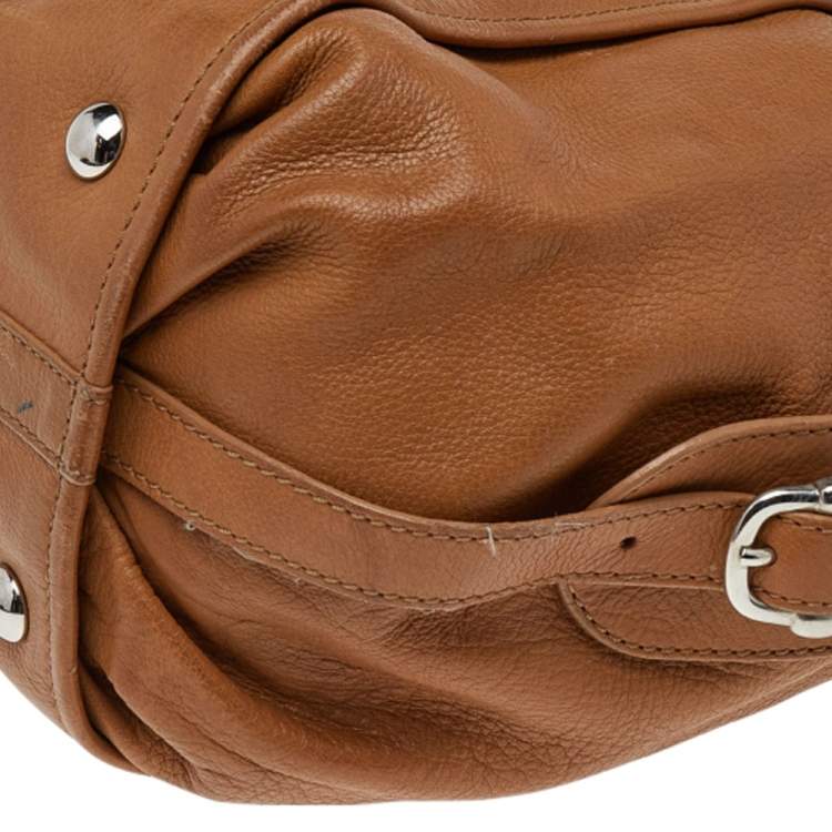 Pre Owned Tod's Brown Leather Zip Hobo