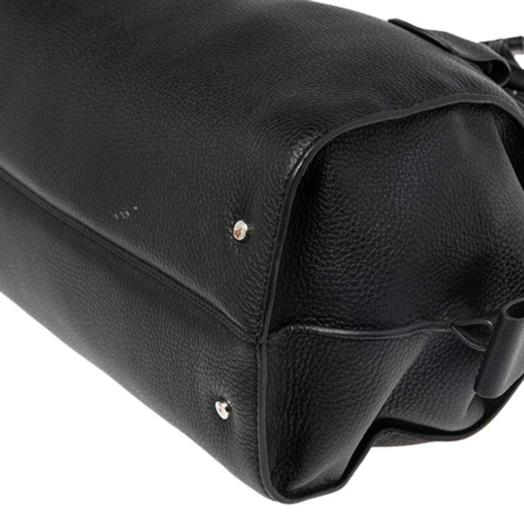 Pre Owned Tod's Black Pebbled Leather Tote
