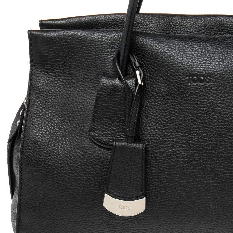 Pre Owned Tod's Black Pebbled Leather Tote